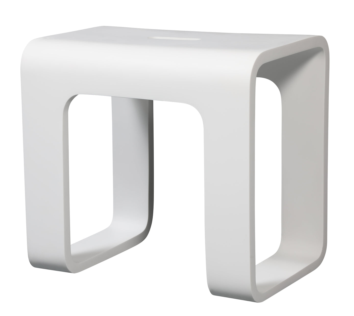 ALFI brand  ABST99 White Matte Solid Surface Resin Bathroom / Shower Stool