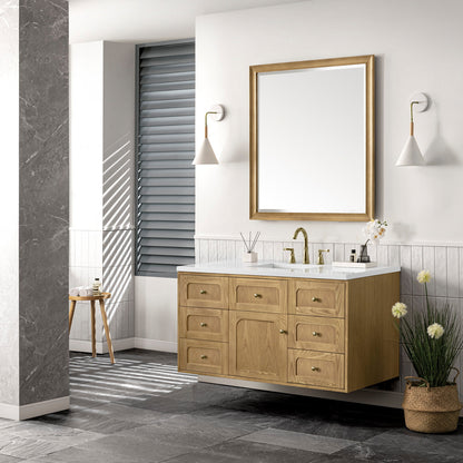 Laurent 48" Single Vanity Cabinet, Light Natural Oak