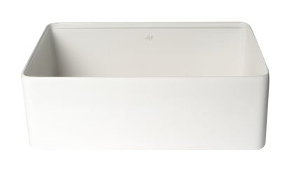 ALFI brand ABFS3020 Workstation 30" x 20" Single Bowl Step Rim Fireclay Farm Sink with Accessories