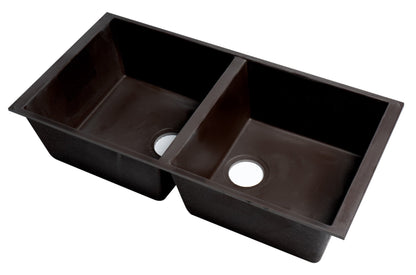ALFI brand AB3420UM 34" Undermount Double Bowl Granite Composite Kitchen Sink