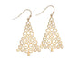 Gold Filigree Cutout Tree Earrings