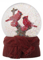 Two  Cardinals Perched Scarf Globe