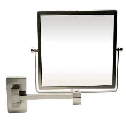 ALFI brand ABM8WS 8"  Square Wall Mounted 5x Magnify Cosmetic Mirror