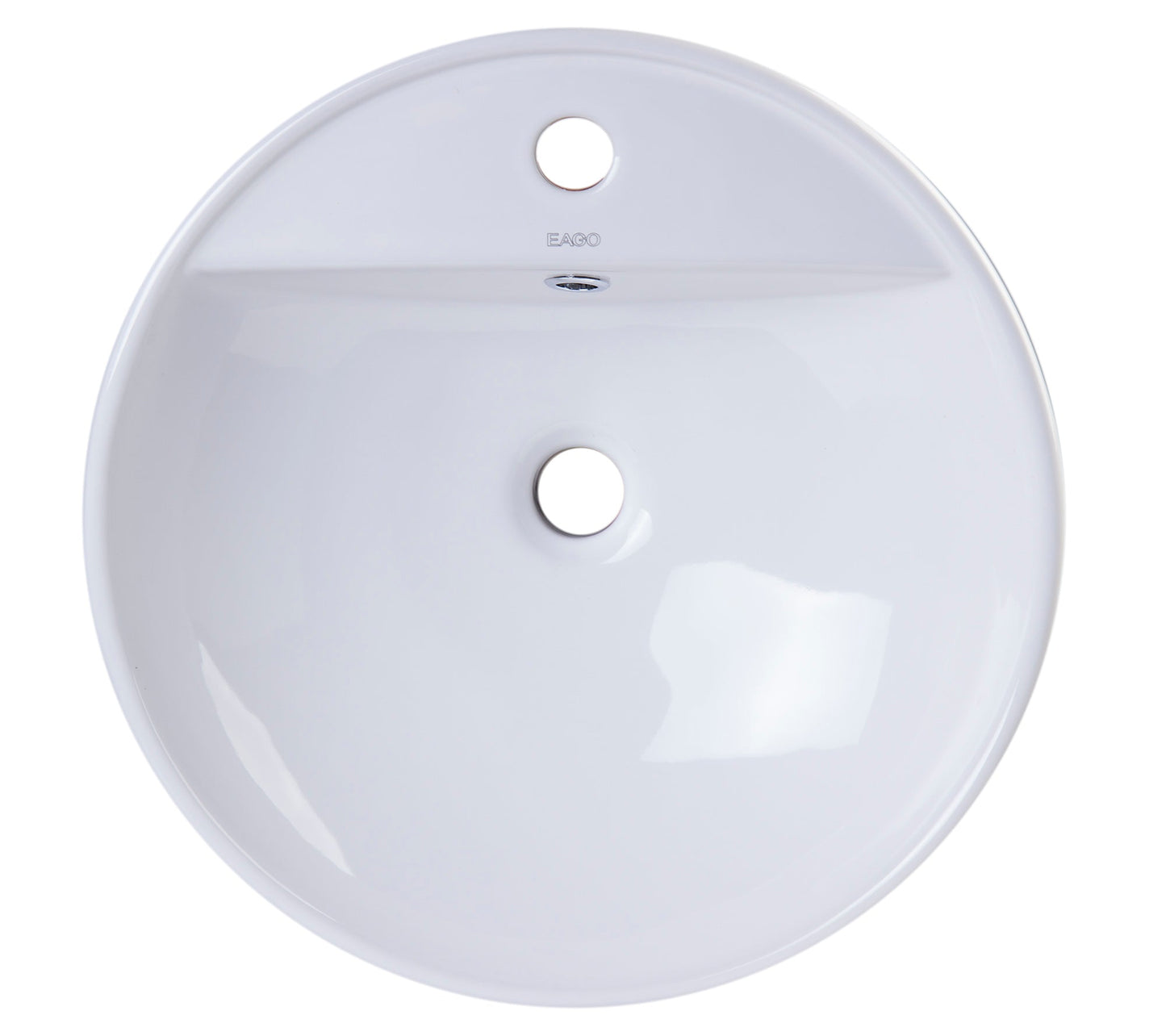 EAGO BA141  18" ROUND CERAMIC ABOVE MOUNT BATHROOM BASIN VESSEL SINK