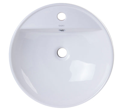EAGO BA141  18" ROUND CERAMIC ABOVE MOUNT BATHROOM BASIN VESSEL SINK