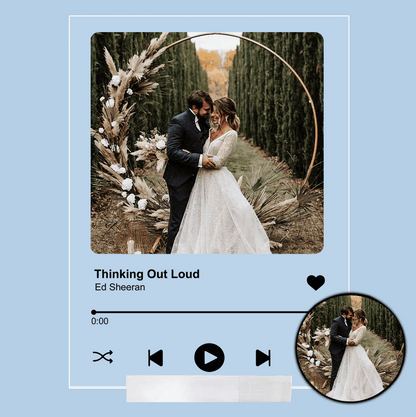 Custom Photo Your Favorite Song and Music | Personalized Gift For Couples, Valentine, Anniversary, Husband Wife, Girlfriend, Boyfriend, Her/Him | Acrylic Plaque