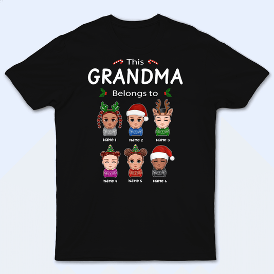 Your Lovely Grandma Christmas - Personalized Custom T Shirt - Birthday, Loving, Funny Gift for Grandfather/Dad/Father, Husband, Grandparent