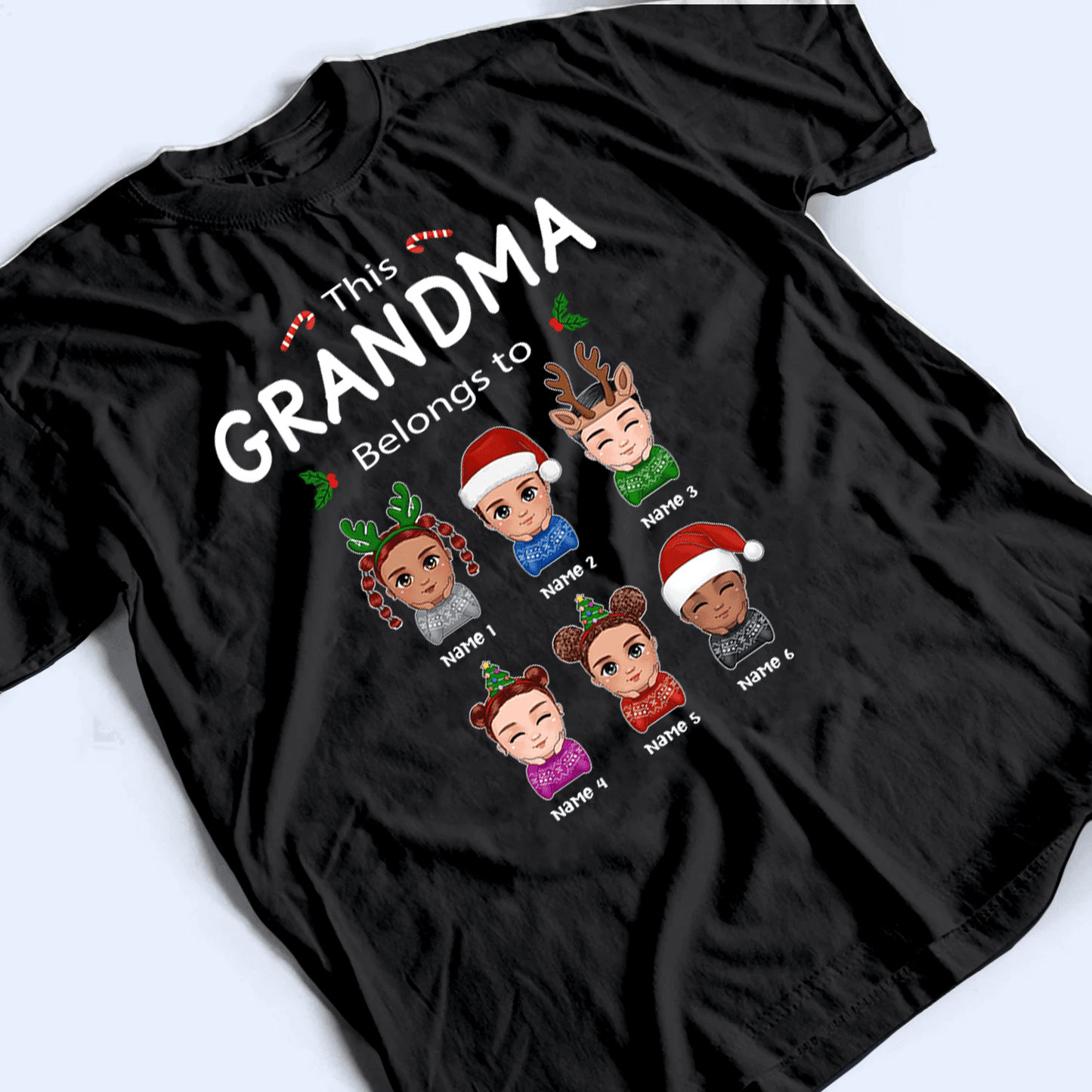 Your Lovely Grandma Christmas - Personalized Custom T Shirt - Birthday, Loving, Funny Gift for Grandfather/Dad/Father, Husband, Grandparent