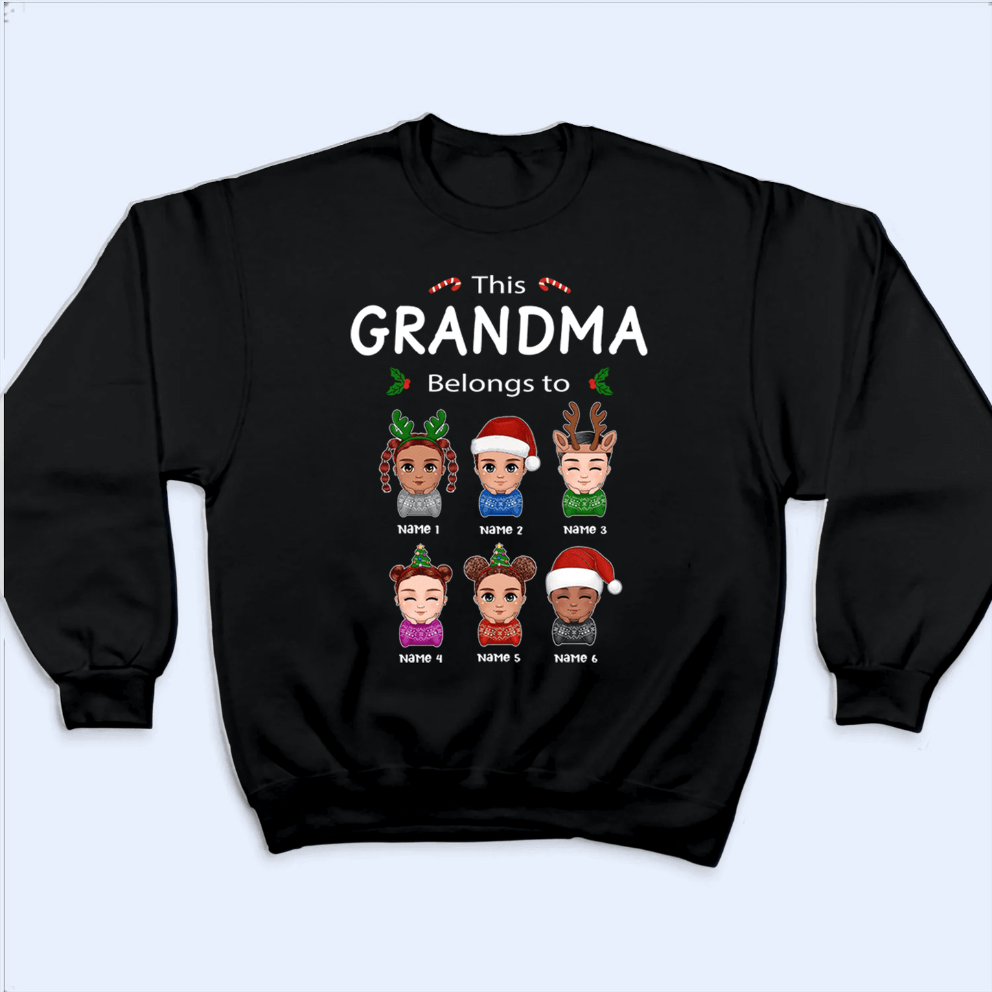 Your Lovely Grandma Christmas - Personalized Custom T Shirt - Birthday, Loving, Funny Gift for Grandfather/Dad/Father, Husband, Grandparent