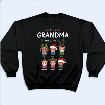 Your Lovely Grandma Christmas - Personalized Custom T Shirt - Birthday, Loving, Funny Gift for Grandfather/Dad/Father, Husband, Grandparent