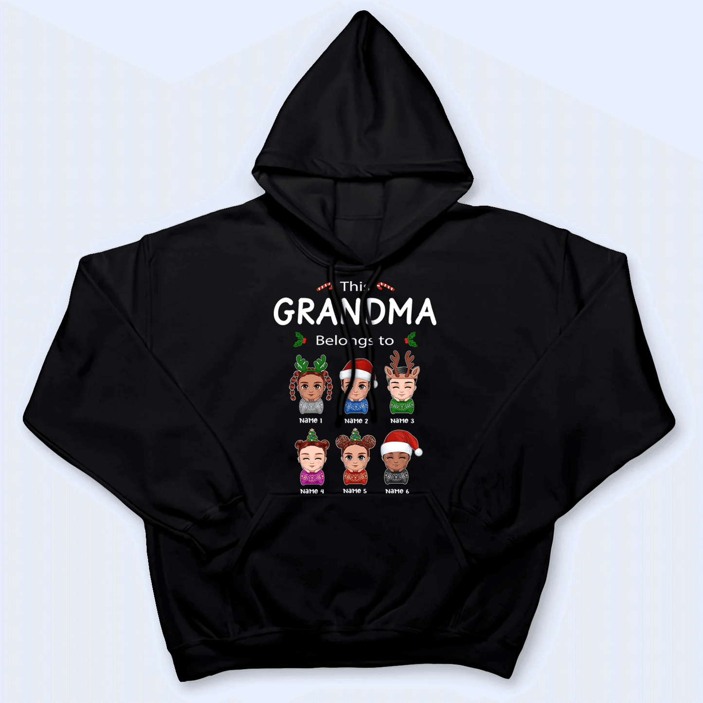 Your Lovely Grandma Christmas - Personalized Custom T Shirt - Birthday, Loving, Funny Gift for Grandfather/Dad/Father, Husband, Grandparent
