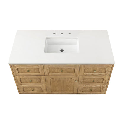 Laurent 48" Single Vanity Cabinet, Light Natural Oak