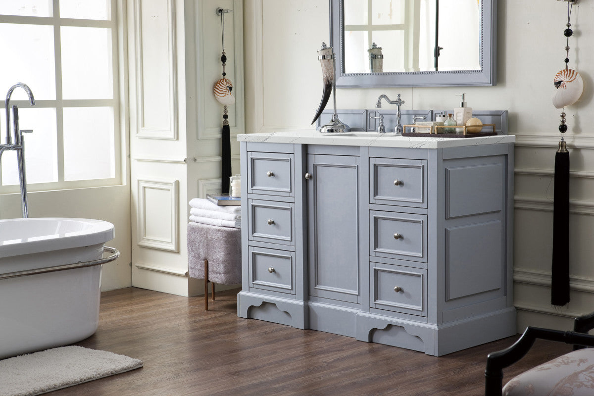 De Soto 48" Single Vanity Cabinet, Bright White
