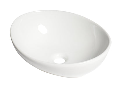 ALFI brand  ABC913 White 16" Egg Shape Above Mount Ceramic Sink
