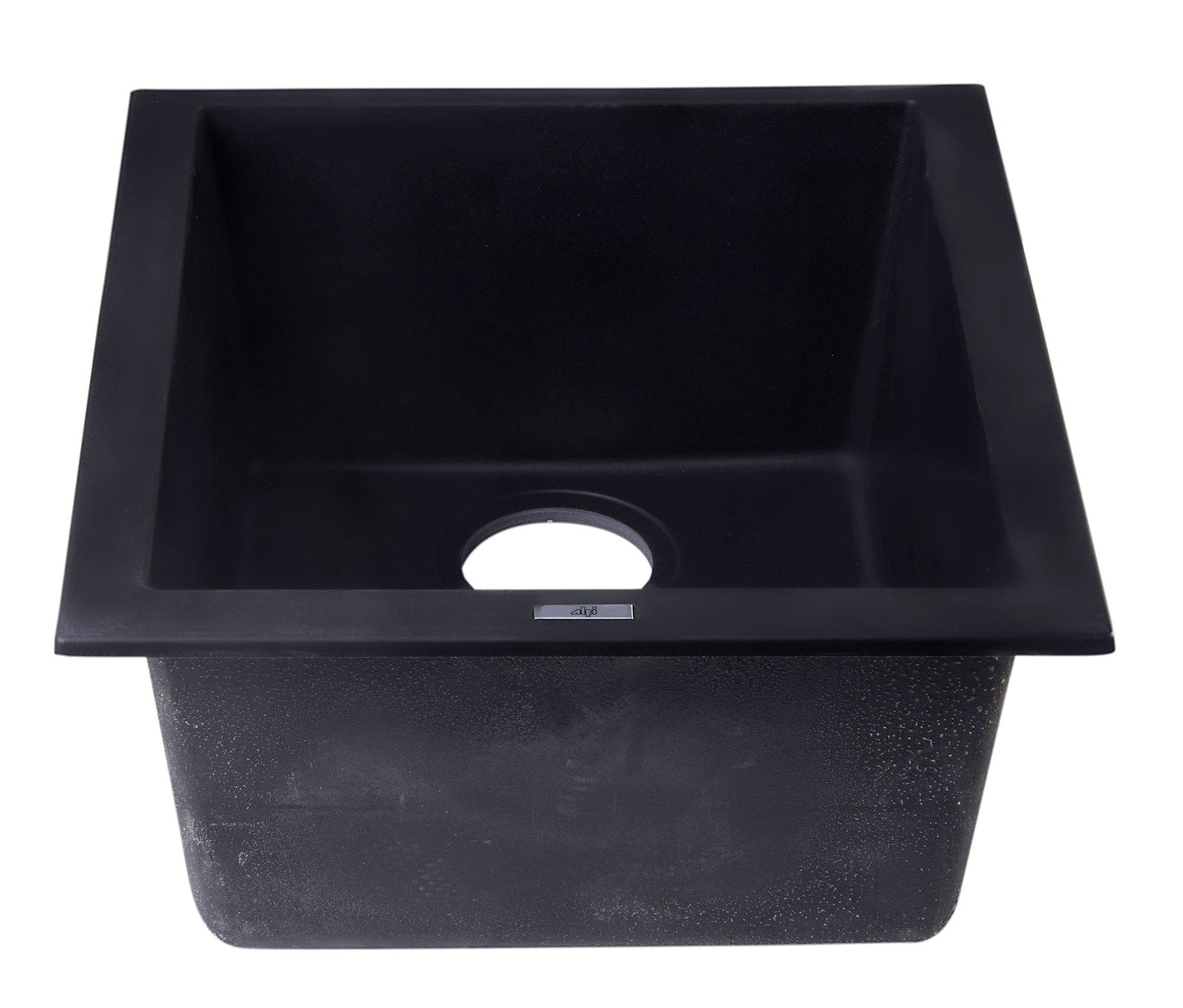 ALFI brand AB1720UM 17" Undermount Rectangular Granite Composite Kitchen Prep Sink