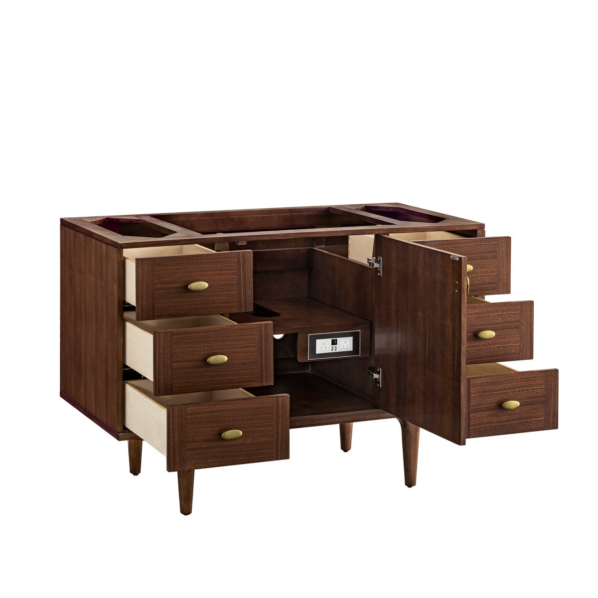 Amberly 48" Single Vanity Cabinet, Mid-Century Walnut