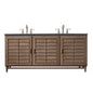Portland 72" Double Vanity Cabinet, Whitewashed Walnut