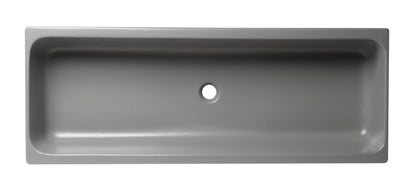 ALFI brand  AB48TRGM 48" Grey Matte Above Mount Fireclay Bathroom Trough Sink
