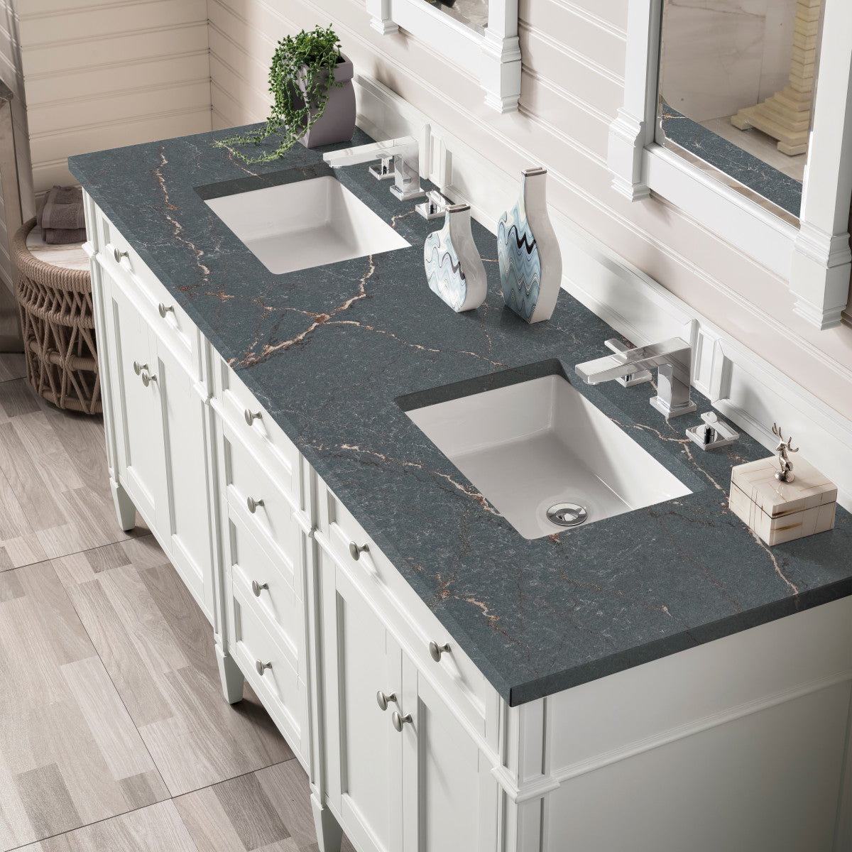 Brittany 72" Double Vanity in Bright White