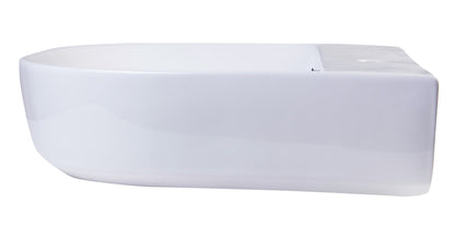 ALFI brand  AB110  20" White D-Bowl Porcelain Wall Mounted Bath Sink