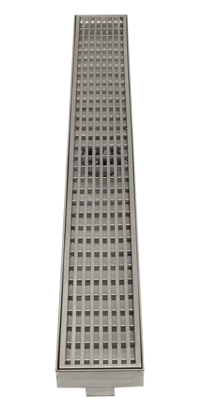ALFI brand  ABLD32D 32" Modern Stainless Steel Linear Shower Drain with Groove Lines