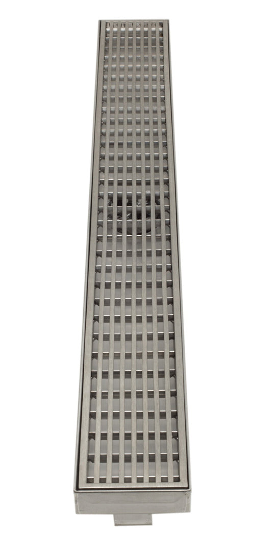 ALFI brand  ABLD32D 32" Modern Stainless Steel Linear Shower Drain with Groove Lines