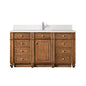 Bristol 60" Single Vanity Cabinet, Bright White