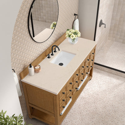 Malibu 60" Single Vanity Cabinet, Amber Birch