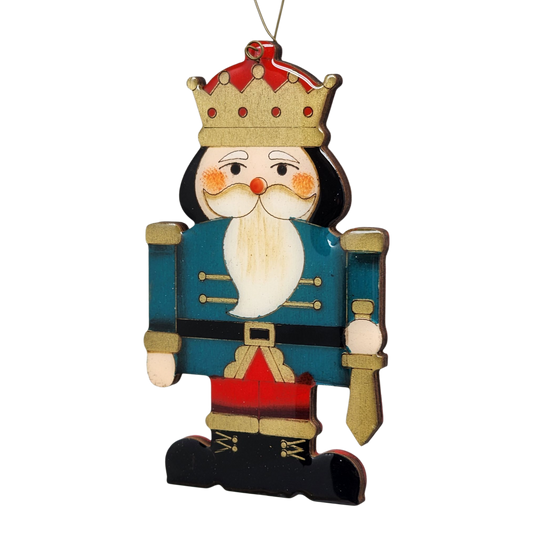 Regal Wooden Nutcracker - Blue