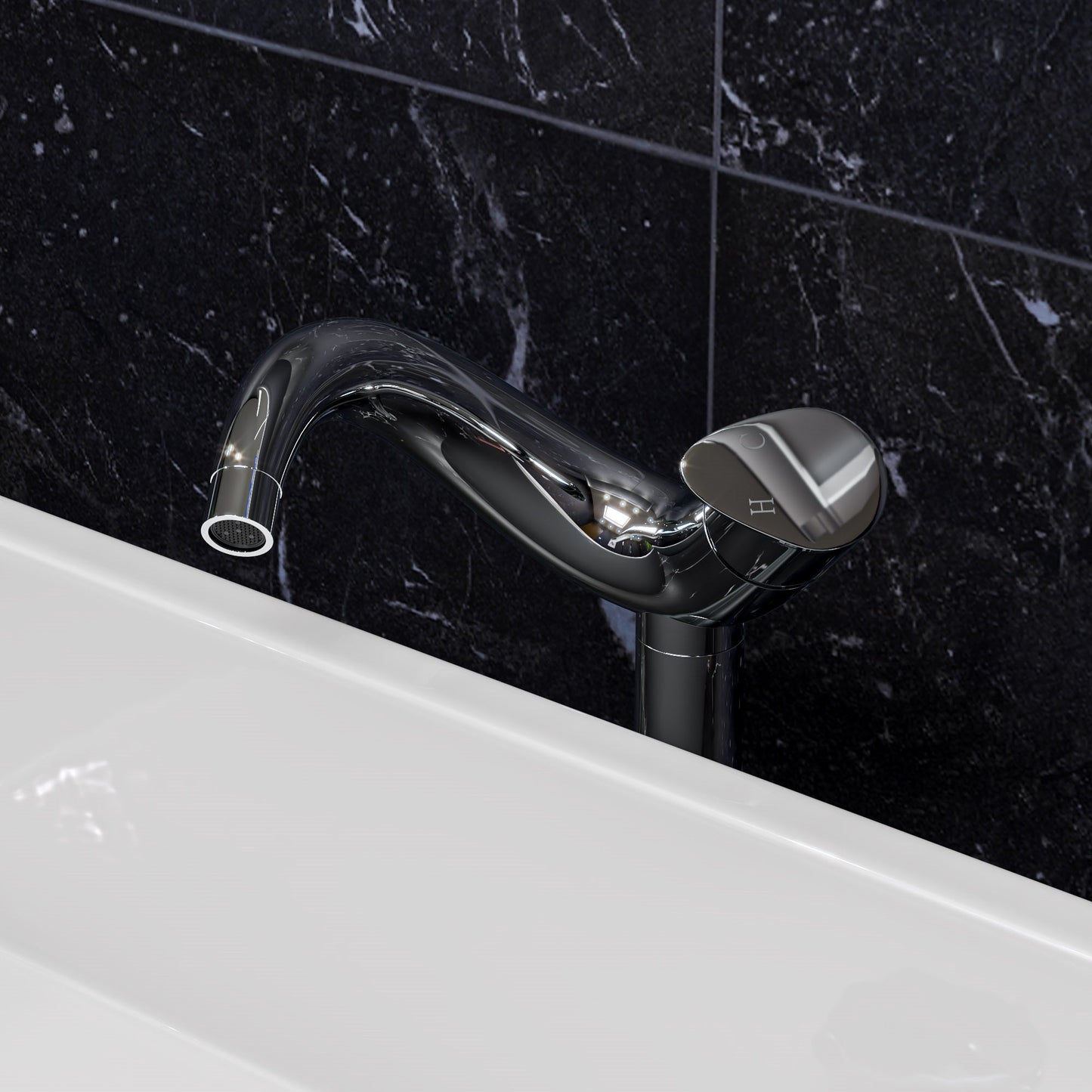 ALFI brand AB1570 Tall Wave Single Lever Bathroom Faucet