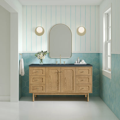 Laurent 60" Single Vanity, Light Natural Oak