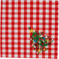 Christmas Tree Gingham Paper Cocktail Napkins