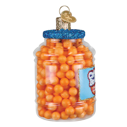 Cheese Balls  Glass Ornament