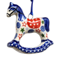 Rocking Horse Ornament - Festive Stars Pattern