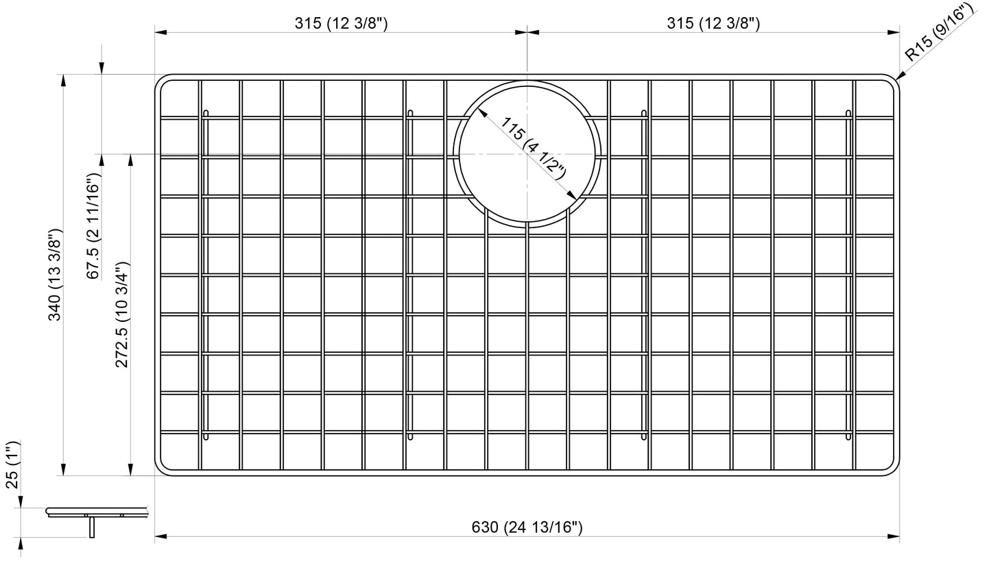 ALFI brand  ABGR3020 Stainless Steel Grid for AB3020DI and AB3020UM