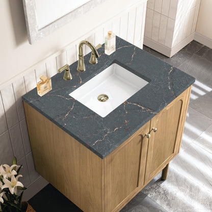 Laurent 30" Single Vanity Cabinet, Light Natural Oak