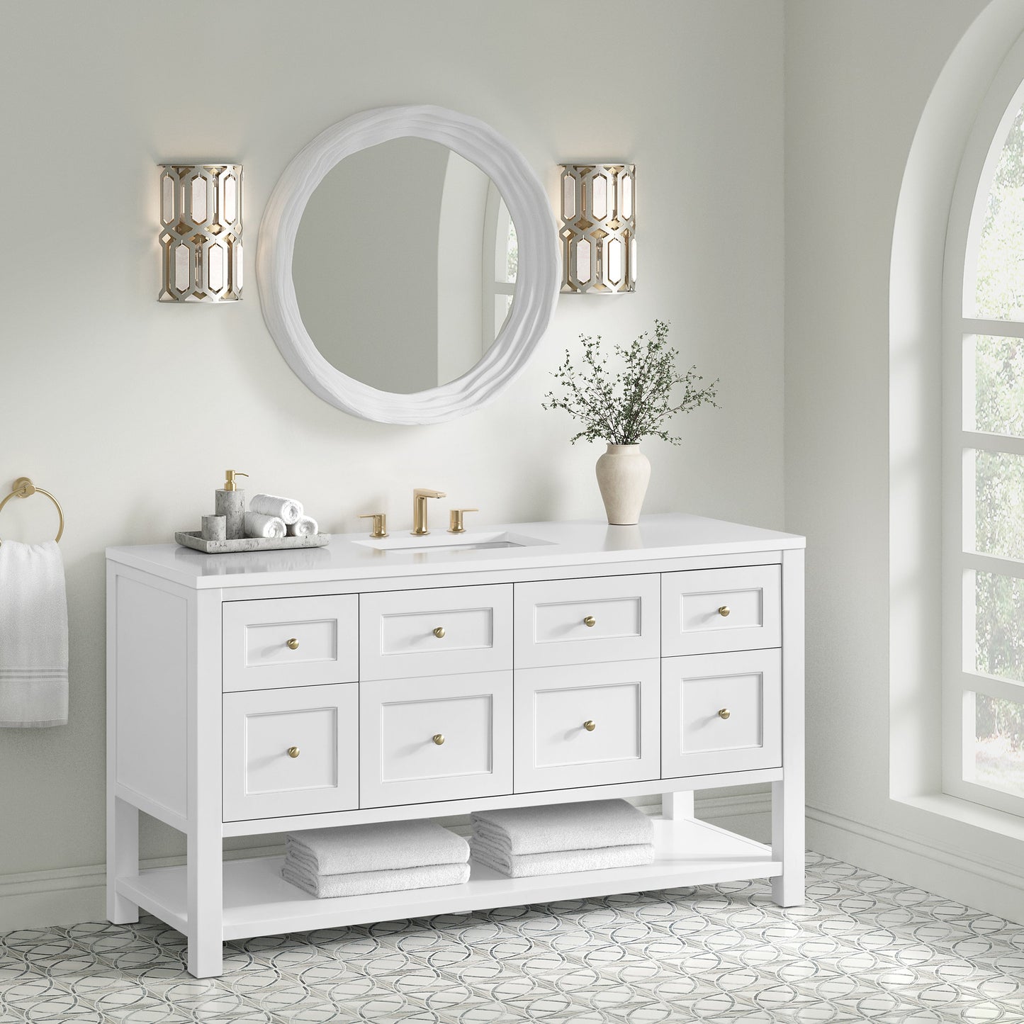Terra 30" Mirror, Limestone