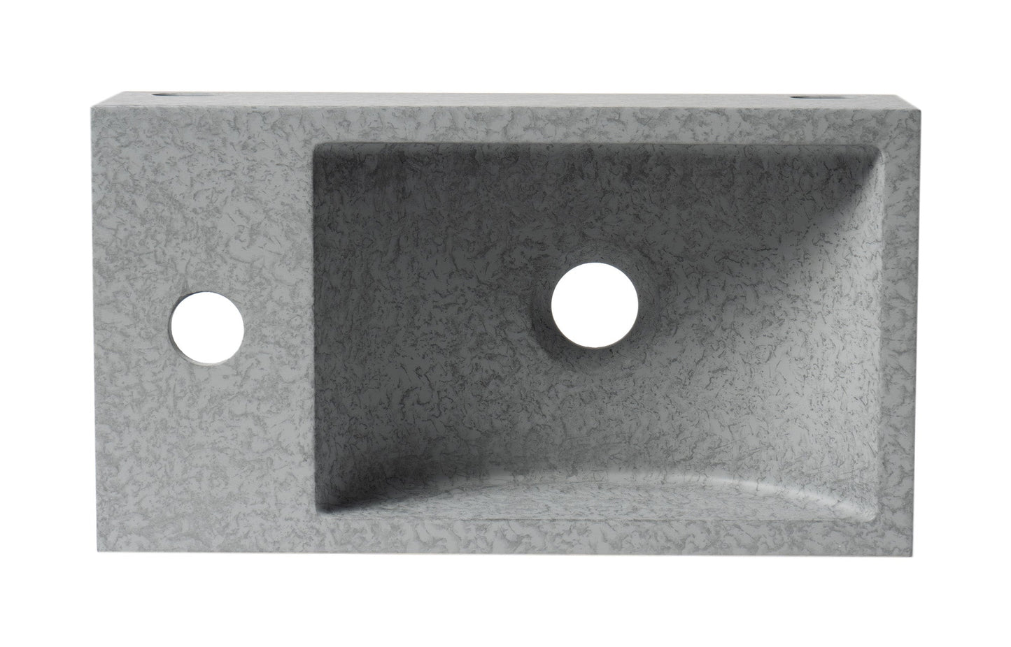 ALFI brand  ABCO108 16" Small Rectangular Solid Concrete Gray Matte Wall Mounted Bathroom Sink