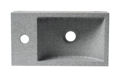 ALFI brand  ABCO108 16" Small Rectangular Solid Concrete Gray Matte Wall Mounted Bathroom Sink