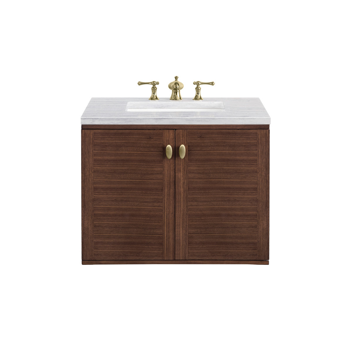 Amberly 30" Single Vanity Cabinet, Mid-Century Walnut