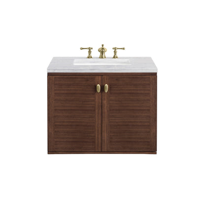 Amberly 30" Single Vanity Cabinet, Mid-Century Walnut