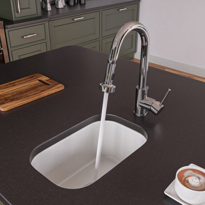 ALFI brand  AB1218 Small Rectangular Fireclay Undermount or Drop In Prep / Bar Sink