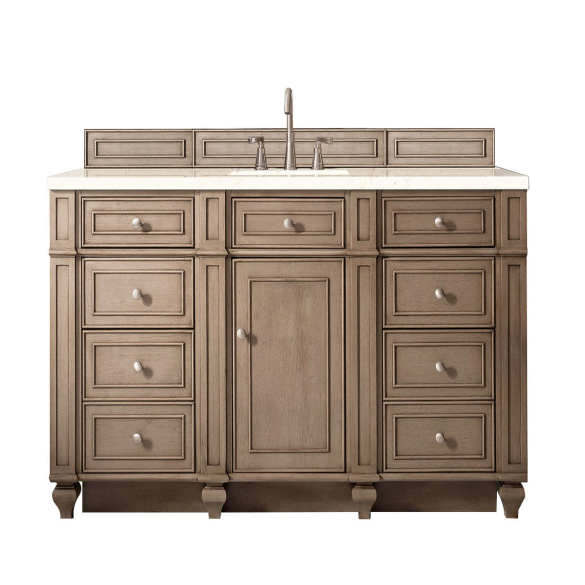 Bristol 60" Single Vanity Cabinet, Bright White