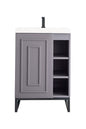 Alicante 24" Single Vanity with White Glossy Composite Stone Top
