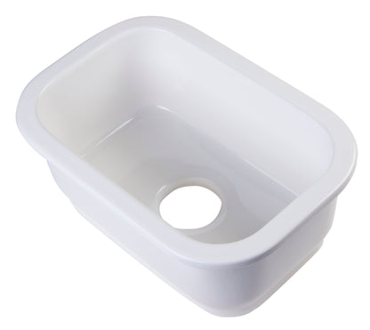 ALFI brand  AB1218 Small Rectangular Fireclay Undermount or Drop In Prep / Bar Sink