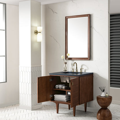 Amberly 30" Single Vanity Cabinet, Mid-Century Walnut