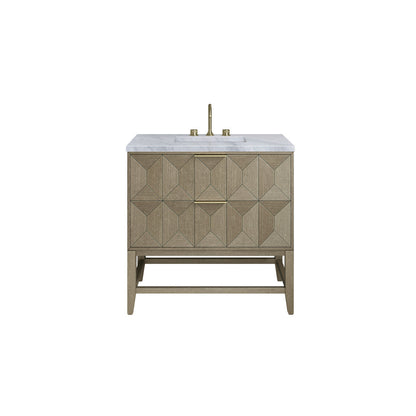 Emmeline 36" Single Vanity Cabinet, Pebble Oak