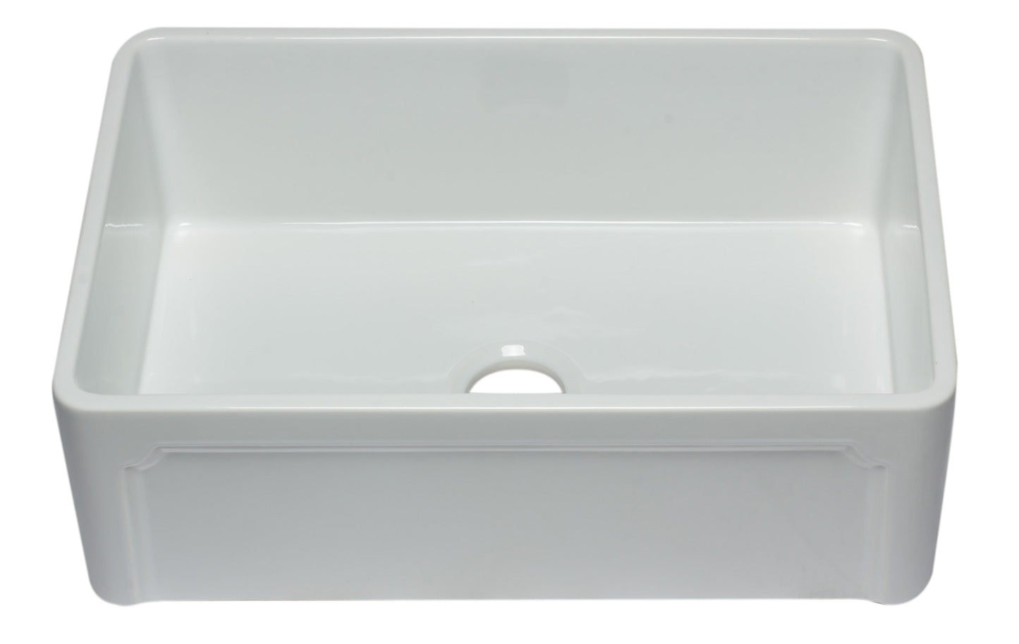 ALFI brand AB3020SB 30 inch Biscuit Reversible Single Fireclay Farmhouse Kitchen Sink
