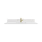 48" Single Top, Single-Hole, 3 CM White Zeus Silestone w/ Backsplash & Sink