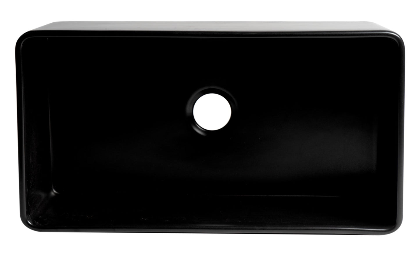 ALFI brand ABF3318S Smooth Apron 33" x 18" Single Bowl Fireclay Farm Sink